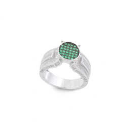 Silver Ring Indian jewelry isolated on white background