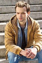 Fototapeta premium portrait of a Pensive guy
