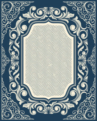 Vintage ornate decorative monochrome design