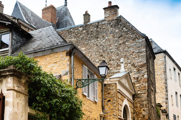 Street view of downtown in Le Mans, France