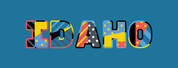 Idaho Concept Word Art Illustration