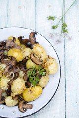 Boiled potatoes cilantro