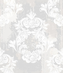 Baroque ornament wallpaper background. Vector delicate pattern. Pink decoration fabric, tile designs