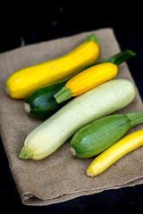 freshly cut yellow squash