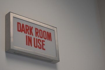 Dark Room Sign
