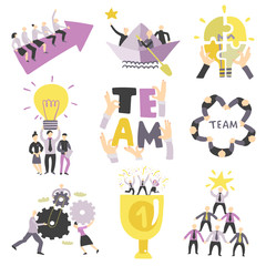 Teamwork Symbols Set