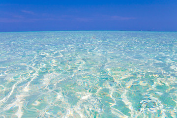 Fototapeta na wymiar Blue water surface maldives