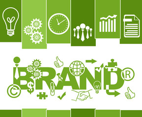 Brand  Green Stripes Symbols 