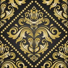 Fototapeta premium Orient golden classic pattern. Seamless abstract background with repeating elements. Orient background