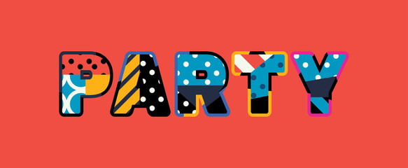Party Concept Word Art Illustration