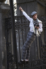 Young girl photographer