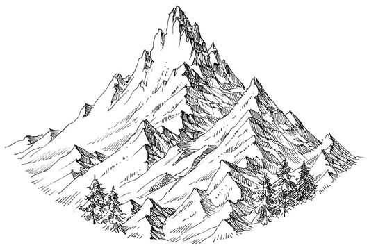Mountain peak isolated