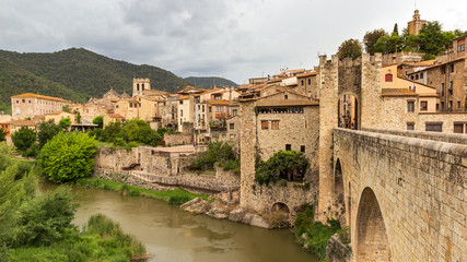 Fototapeta na wymiar Besalu medieval village, Catalonia, Spain