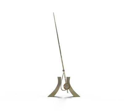 Metronome cycle isolated on white, 3d illustration