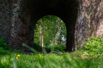 Path under small bridge