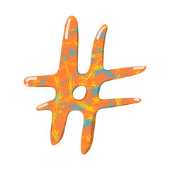 Hashtag sign. Vector illustration.