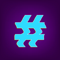 Obraz premium Hashtag sign isolated.