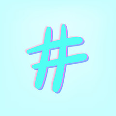Obraz premium Hashtag sign. Vector illustration.