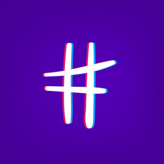 Obraz premium Hashtag sign. Vector illustration.