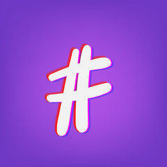 Obraz premium Hashtag sign. Vector illustration.
