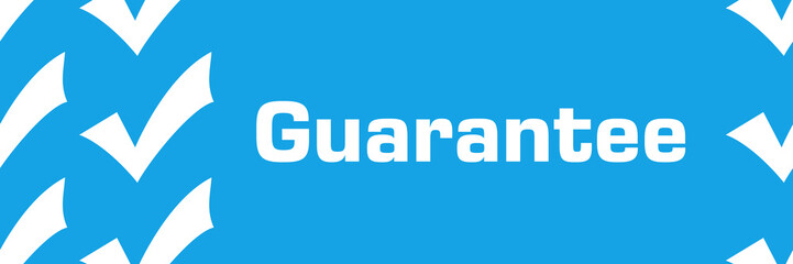 Guarantee Blue Repeated Text Symbol 