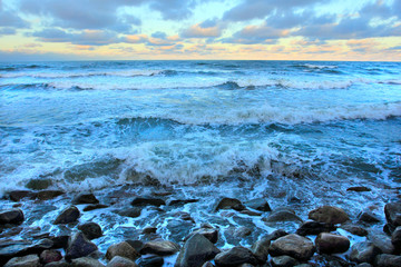 winter beach background