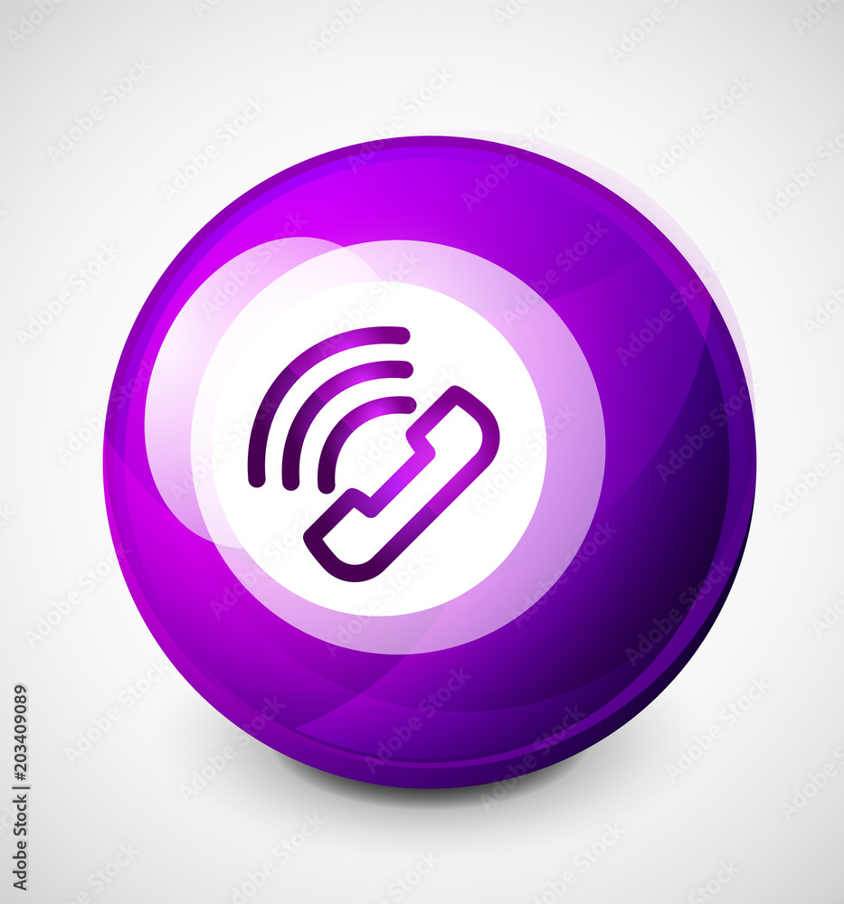 Wall mural vector phone support web button
