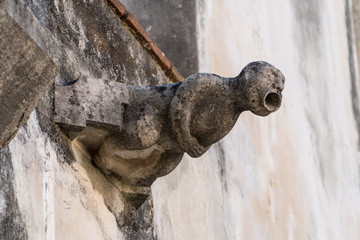 Fototapeta na wymiar Chimera as a detail of the Templar Convent of Christ (Convento de Cristo) in Tomar,Portugal.