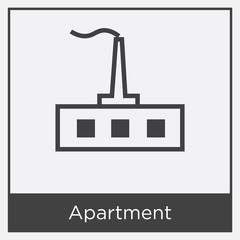 Apartment icon isolated on white background