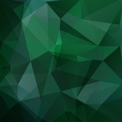 Fototapeta na wymiar Abstract background consisting of dark green triangles. Geometric design for business presentations or web template banner flyer. Vector illustration