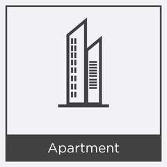 Apartment icon isolated on white background