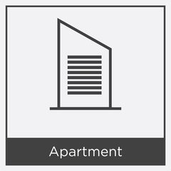 Apartment icon isolated on white background