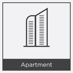 Fototapeta na wymiar Apartment icon isolated on white background