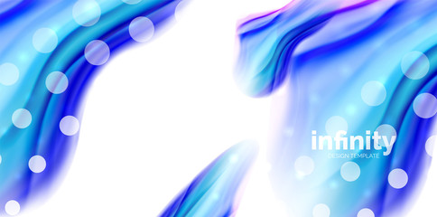 Vector flowing liqiud colors isolated on white, wave abstract background