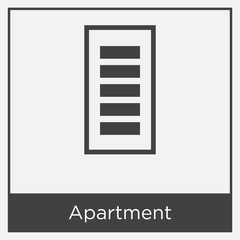 Apartment icon isolated on white background