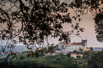 Fototapeta premium Rosignano Marittimo, Tuscany, Livorno - panoramic view from the Poggetti path