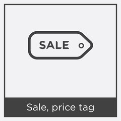 Sale, price tag icon isolated on white background