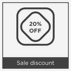 Sale discount icon isolated on white background