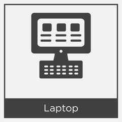 Laptop icon isolated on white background