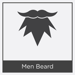 Men Beard icon isolated on white background