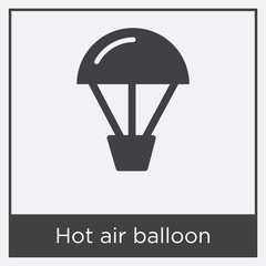 Hot air balloon icon isolated on white background