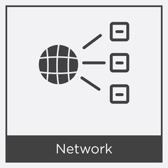 Network icon isolated on white background