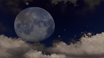 Naklejka na ściany i meble 3d rendering full moon illustration