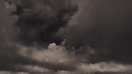 3d Rendering Black Cloud Sky Background
