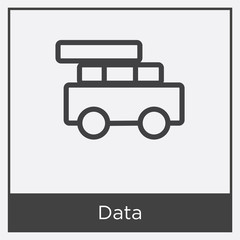 Data icon isolated on white background