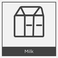 Milk icon isolated on white background