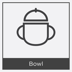Bowl icon isolated on white background