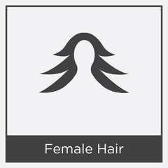 Female Hair icon isolated on white background