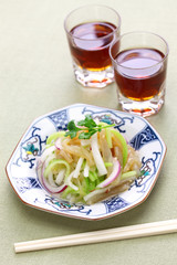 jellyfish salad and shaoxing wine , chinese cuisine