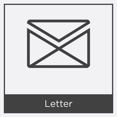 Fototapeta premium Letter icon isolated on white background